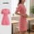 Lovito Vestido Feminino Casual com Botões Lisos para Primavera/Verão LBL24123