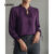 Blusa Feminina Elegante Lovito Lisa com Amarração Frontal e Manga Bispo para Outono Inverno LBL24434