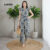 Macacão Feminino Boho Tribal com Cadarço e Zíper Lovito L133ED204