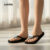 Lovito Casual Heartshape Coração Francês Antiderrapante Desgaste Fora Sandália Plana para Mulheres LFA604003