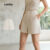 Lovito Short Estruturado Elegante para Mulheres, Linha Verão/Primavera, Modelo L129ED572