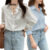 Blusa Feminina Casual Jacquard Manga Longa LNE27024 Multicolor Lovito