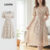 Lovito Vestido Feminino Boho Estampado Floral Delicado para Verão e Primavera L128ED938