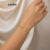 Lovito Casual Pulseira Feminina Simples Aberta Versátil para Melhores Amigas LFA096493