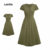 Lovito Vestido Feminino Casual Primavera/Verão Verde Oliva L155AD080