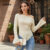Lovito Blusa Feminina Lisa Assimétrica Sofisticada LBL12233