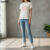 Lovito Camiseta Feminina Casual com Estampa de Coração Básica LNE48014