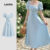 Lovito Vestido Feminino Casual Liso com Amarração para Verão e Primavera L128ED120