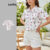 Lovito Blusa Feminina Casual com Estampa Lisa L118ED140