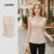 Lovito Blusa Elegante com Botão Superior Franzida Leve e Respirável Primavera/verão Toranja L137ED2306