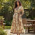 Lovito Vestido Feminino Floral com Cinto, Costura, Ideal para Verão e Primavera, Cor Marrom, Modelo Elegante LBL25104