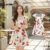 Lovito Vestido Casual de Estrutura de Linha com Flores Babado Primavera/verão para mulheres L138ED2472