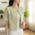 Lovito Blusa Feminina Casual com Bolso e Botão Metálico para Verão/Primavera LNE62083