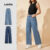 Lovito Calça Jeans Feminina Casual com Bolsos Lisas L118ED181