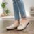 Lovito Sapato Mocassim Feminino Vintage Preto Impermeável para Trabalho Formal LFA67307