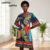 Lovito Vestido Feminino Casual Tropical com Amarração Traseira e Cinto para Verão/Primavera LBL17238