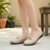 Lovito Mocassins Pretos Impermeáveis Vintage, Traje Formal para Mulheres, Sapatos de Verão LFA67307