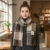 Lovito Lenço Feminino Casual Xadrez com Franjas para Outono/Inverno LNA32169