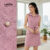 (Lovito Refine) Conjuntos de Saia Elegantes com Laço e Botões Frente Top Rosa Primavera/Verão LR12E0574